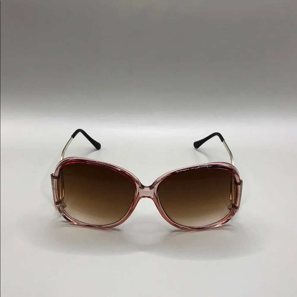 Vintage 90's oversized curved sunglasses butterfly statement style gradient lens